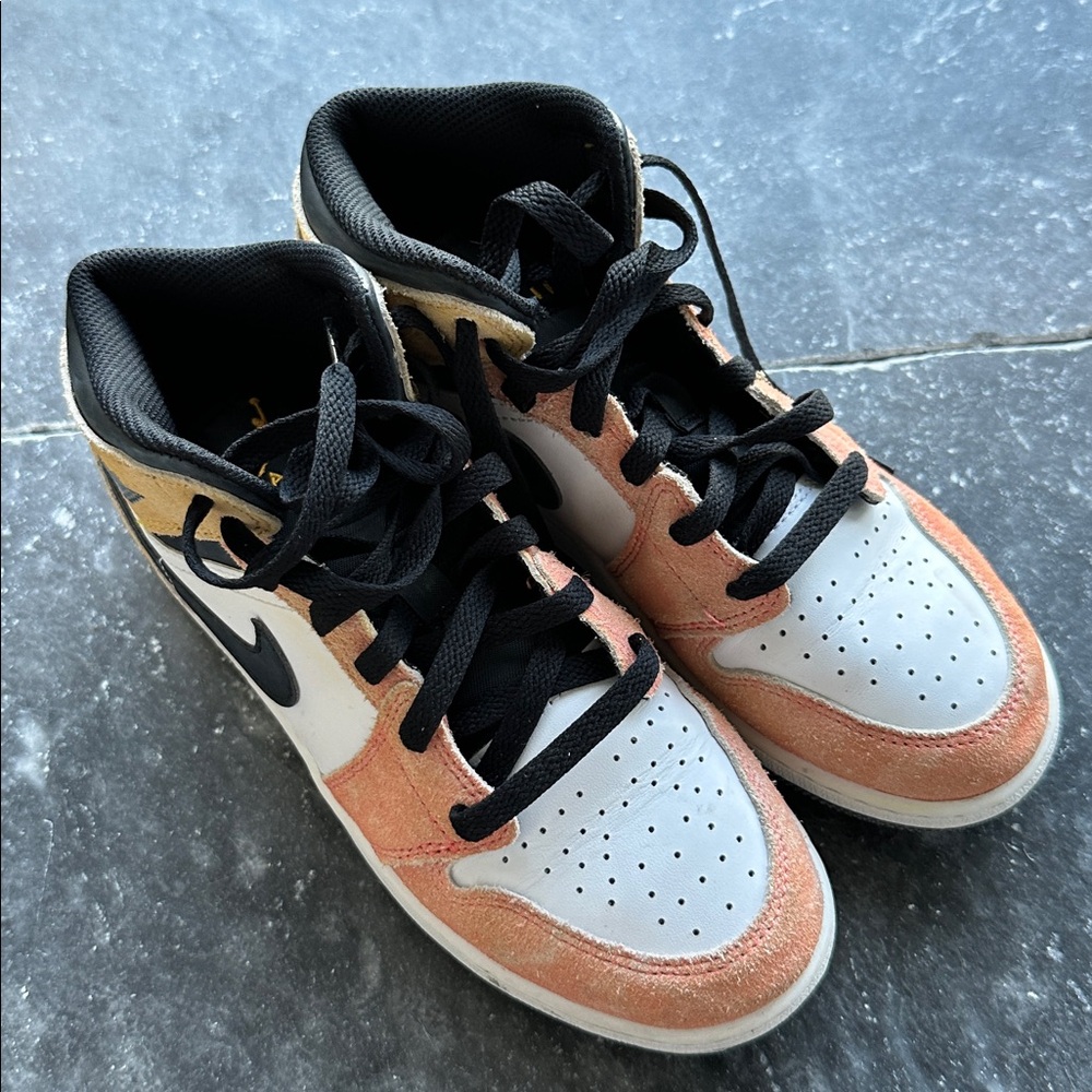 Jordan Kids Sneakers in Black, White, and Tan